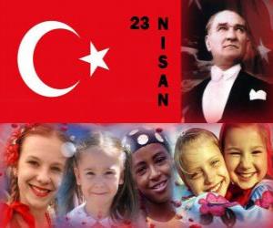 yapboz Ulusal Egemenlik ve Çocuk Bayramı Türkiye'de her 23 Nisan olarak tutulur